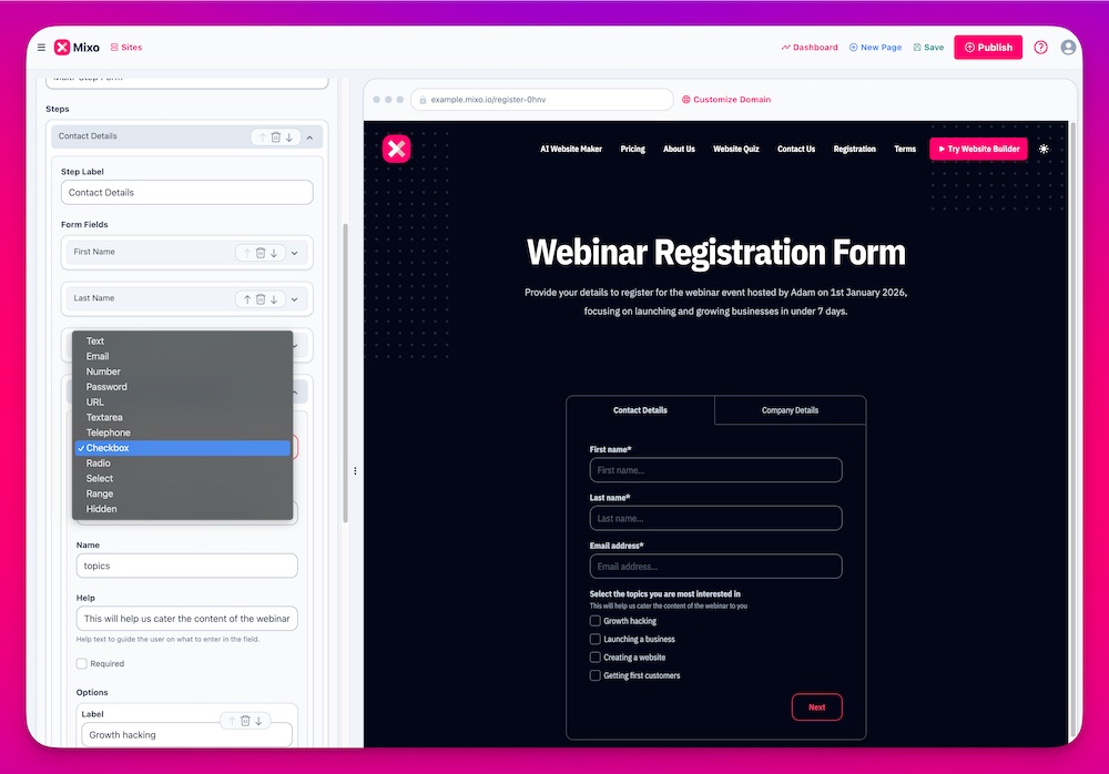 Maximize Your Site's Interactivity with Mixo Forms